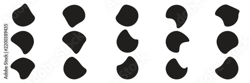 Принти на полотні Abstract organic blob shapes irregular vector design element isolated on transpa