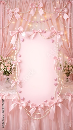 Elegant Pink Flower Background for Birthday Celebration Post Template