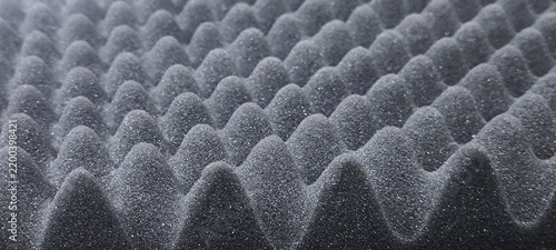 Fotografie Egg crate soundproofing panels are commonly used in recording studios to reduce reflections and reverberation