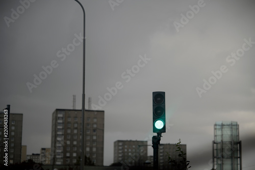 Photography trafiiclighy  in the city, södermalm,stockholm,swede,sverife,
