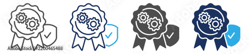 Plakat w ramie best practice icon set multi concept