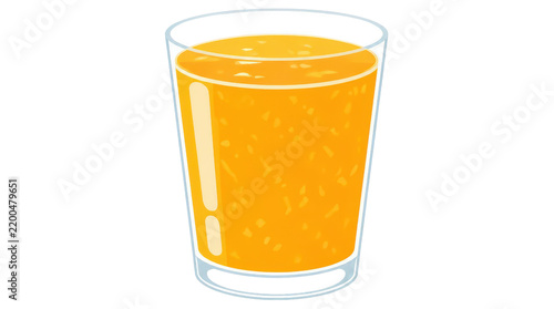 Glass Orange Juice Glass Illustration