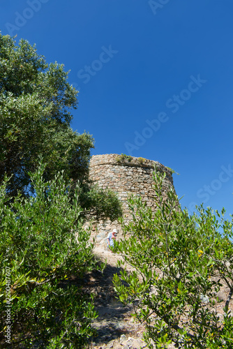 Belgodère et sa tour Lozari en Haute-Corse - France 