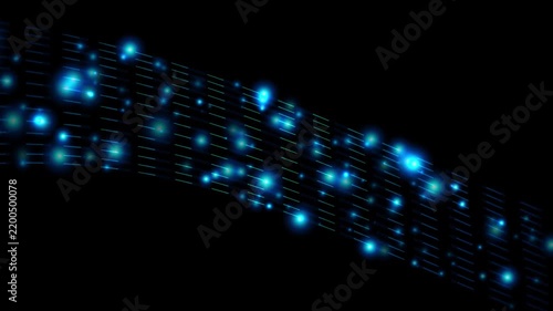 Abstract Quantum Cyber Flow Stream Seamless Motion Loop 4K