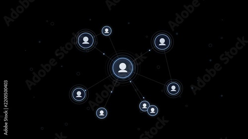 Abstract Global Cyber Social Network Seamless Motion Loop 4K