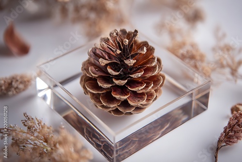 pine cone in frame