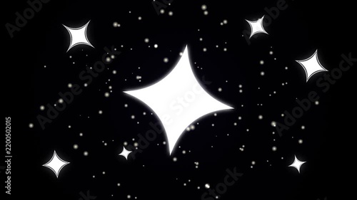 Abstract Celestial Sparkle Vector Symphony Seamless Motion Loop 4K