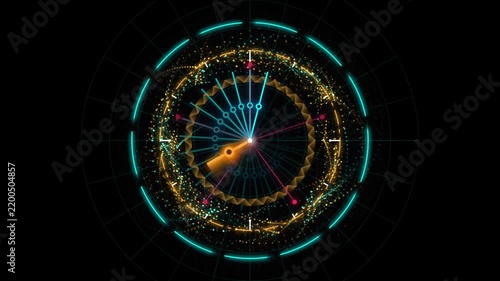 Abstract Quantum Temporal Loom Seamless Seamless Motion Loop 4K
