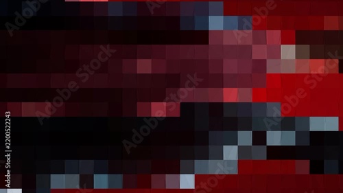 Red pixel animation background video 