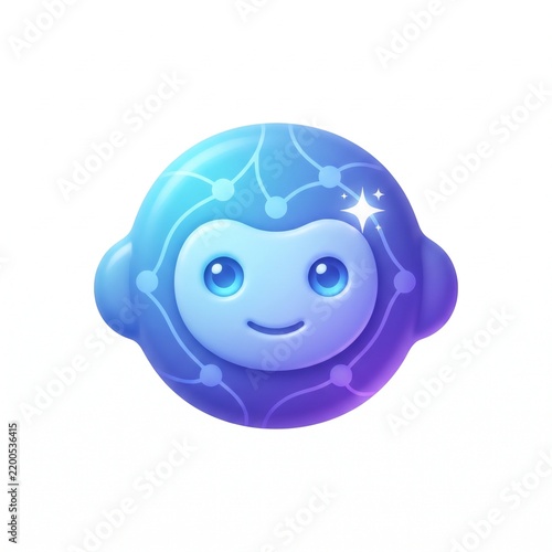 3D AI assistant icon