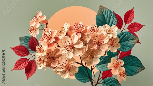 Harmonious Cream Artistic Botanical Display Suggesting Harmony Creativity