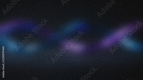 Handmade abstract flowing light waves in blue and purple on dark