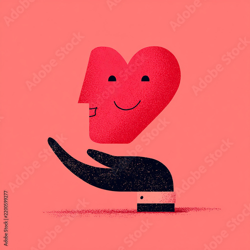 A heart on a hand this image show human brain good condition  generated by AI 