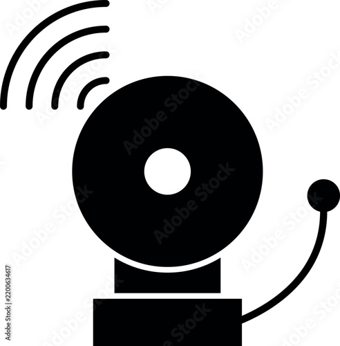 Fire alarm icon sign. Safety signs and symbols.