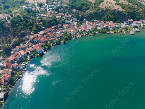 Albania in village top view, Ohrid lake shores
