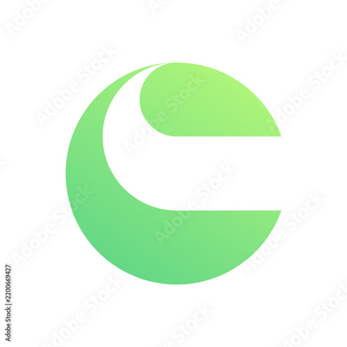 Letter C leaf simple modern logo design
