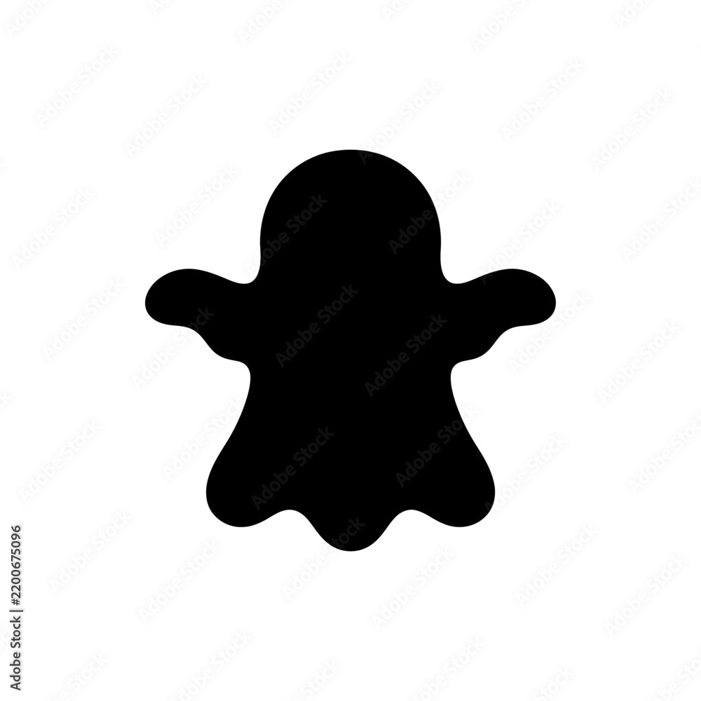 Fototapeta premium Halloween Ghost Silhouette Vector Design