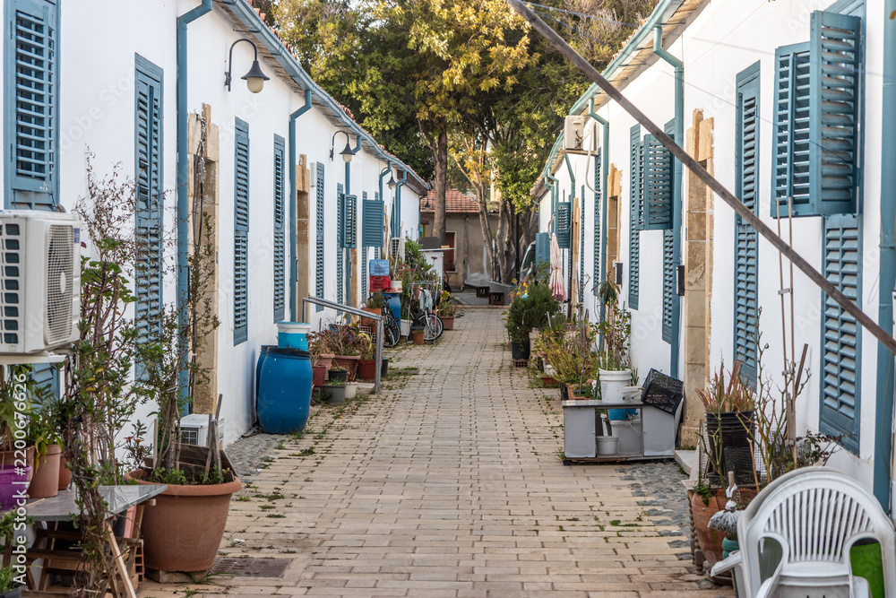 Fototapeta premium Alley in Samanbahce quarter of Lefkosa (Nikosia), Northern Cyprus