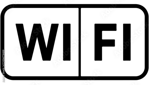 Wi-fi symbol on white background