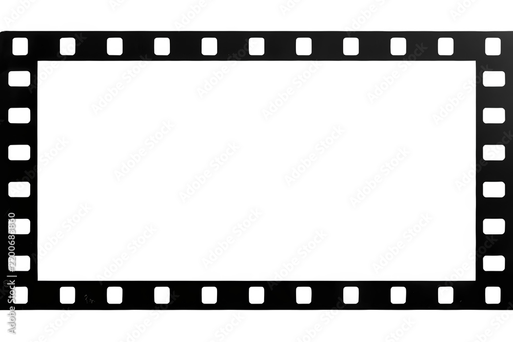 Fototapeta premium Black filmstrip frame with rectangular center