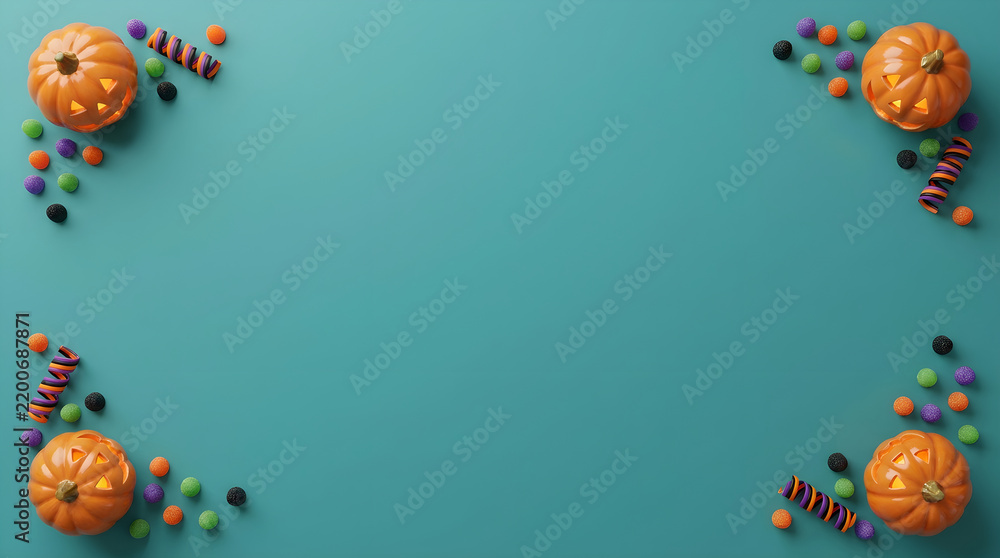 Fototapeta premium Creative 3D composition with floating citrus fruits and geometric shapes.