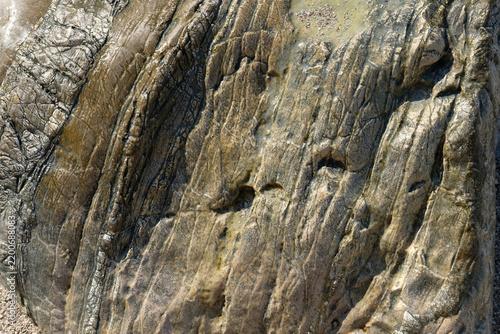 Картината върху платно Close up of detailed geological rock texture and layered stone