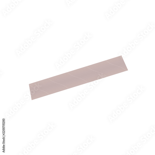 Isolated single rolling paper leaf for cigarettes or herbal smoking tobacco transparent background