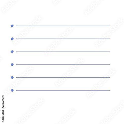 Set of light blue bullet points with horizontal lines for professional business presentation slide templates transparent background