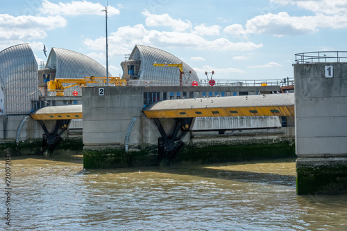 Close Up of Raised Gate at Thames Barrier 