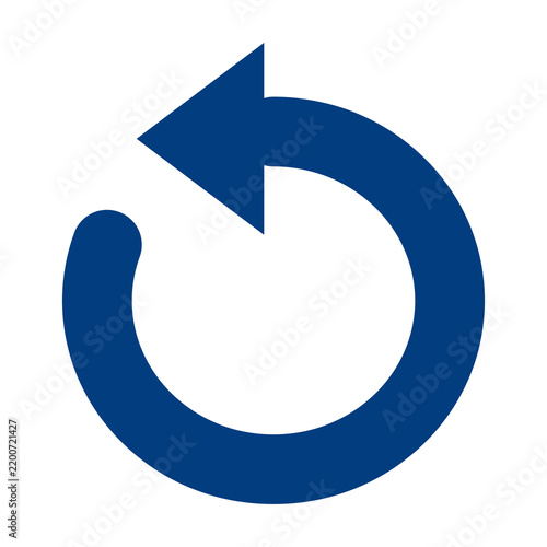 Naklejka Blue Undo Arrow Icon, Counter-Clockwise Loop