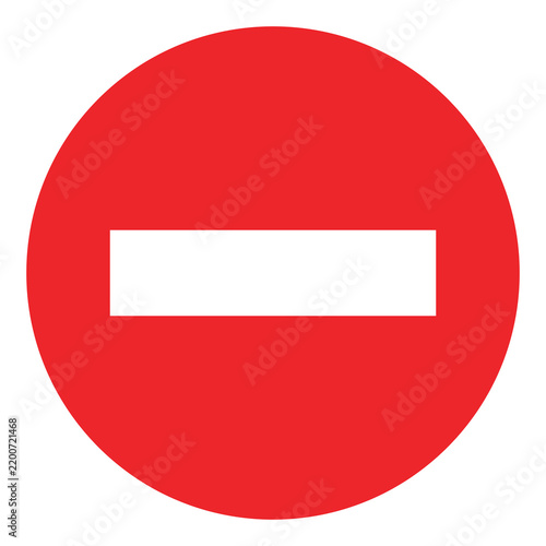 Naklejka Red No Entry Sign Icon