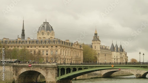 Conciergerie and Seine River in Paris, France