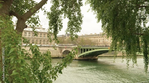 Seine River Cruise and Bridge in Paris, France