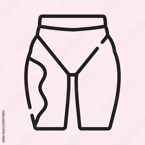 Icon of Female Human Thigh with Birthmark