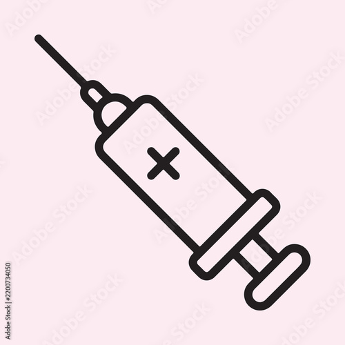 Medical Syringe Outline Icon
