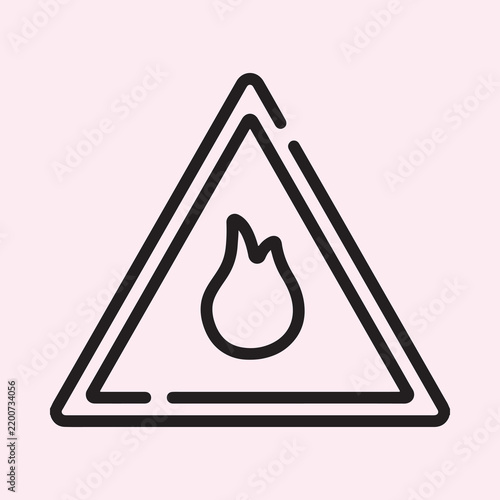 Fire Warning Sign Icon