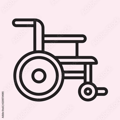 Wheelchair Icon Vector Illustration