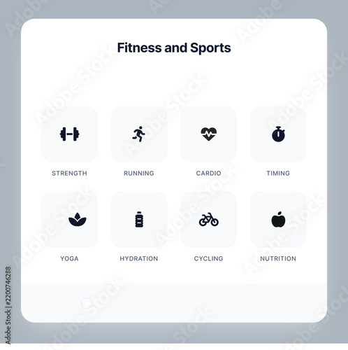 Fitness & Sports Icon Set