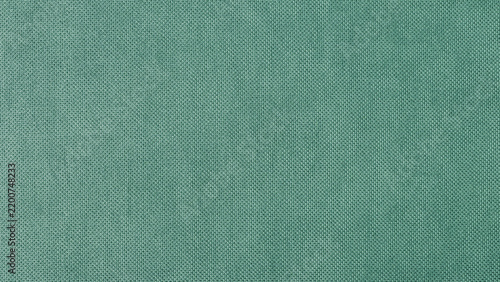 Close-up texture of green chenille upholstery fabric