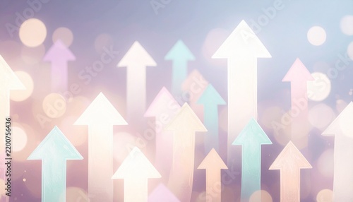 upward arrows background represents growth, progress, and bullish market movement, growing up arrows concept vector stock illustration