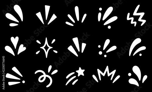 Hand Drawn Surprise Marks and Playful Comic Accent Elements Collection