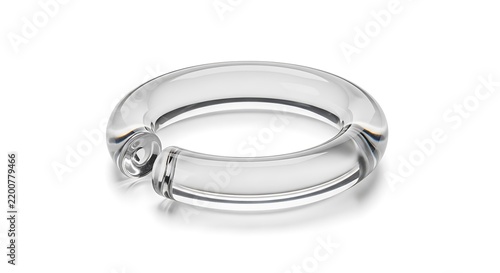silver ring isolated on white