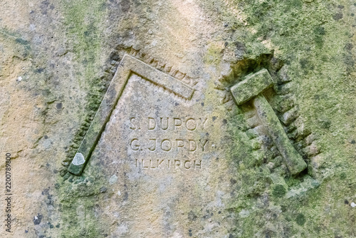 Konstfotografi Symbols carved in stone