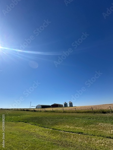 Obraz na plátně A Rural Alberta Farm Near Hussar