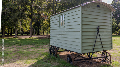 Shepherds hut. A small type of British holiday venue. Tiny, quirky and usually in a countryside setting.