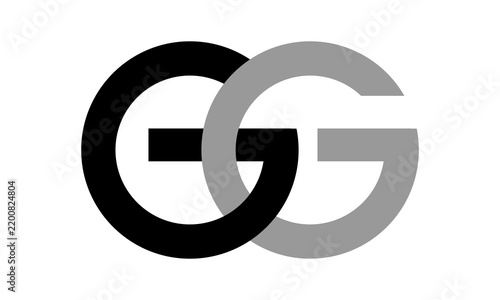 elegant GG letter logo design
