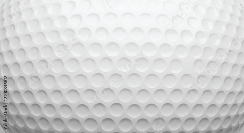 Golf ball surface texture macro photography featuring white round dimples in a repeating pattern with soft shadows and bright lighting