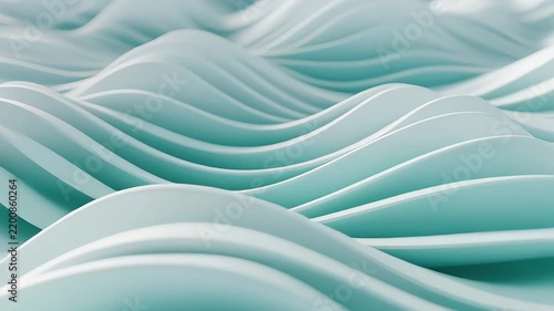 Abstract blue flowing waves with smooth layered curves