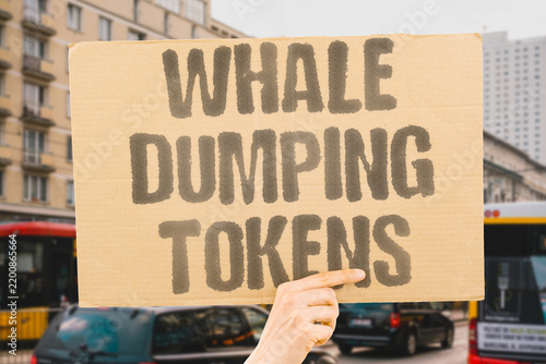 Konstfotografi "Whale dumping tokens" Large holder selling massive quantities to crash prices