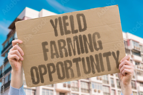 Quadro su tela "Yield Farming Opportunity" High interest returns attract liquidity provider participation